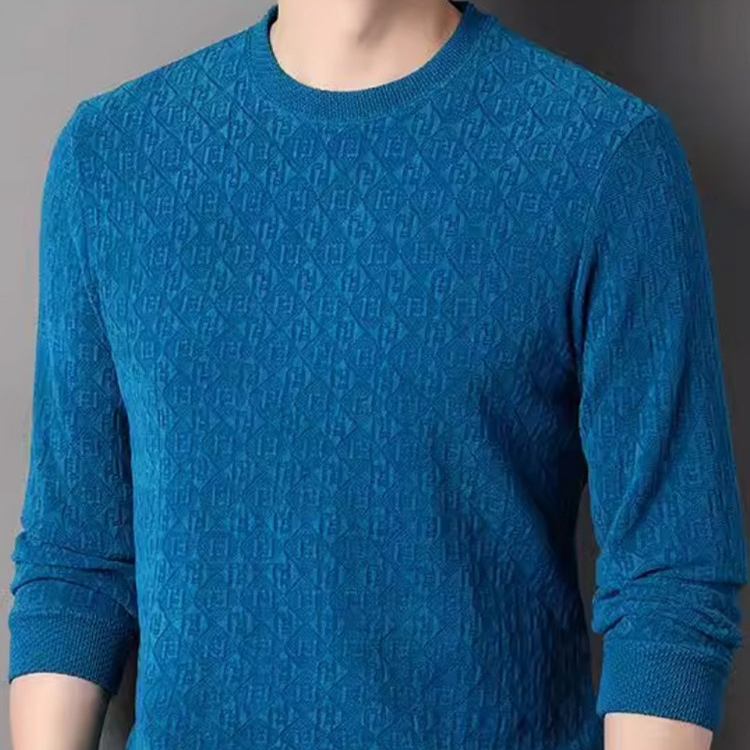 เสื้อทอแจ็คการ์ดลำลองระดับพรีเมี่ยมของผู้ชาย