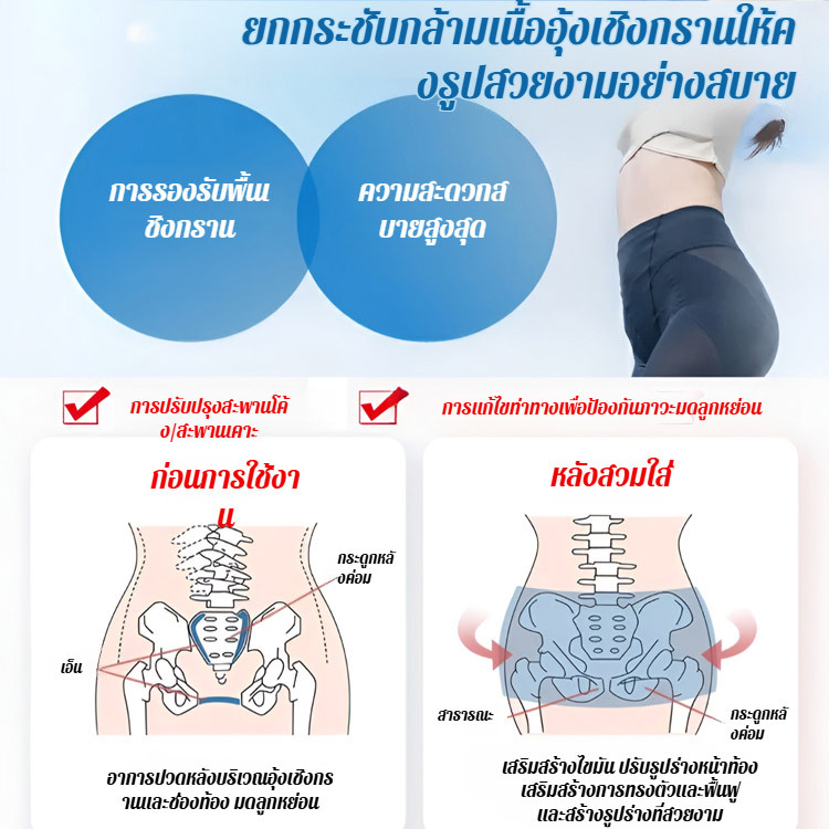 กางเกงควบคุมหน้าท้องผู้หญิง ชุดชั้นในเก็บหน้าท้องลูกไม้ไหมน้ำแข็ง 2 ชั้นไร้รอยต่อ