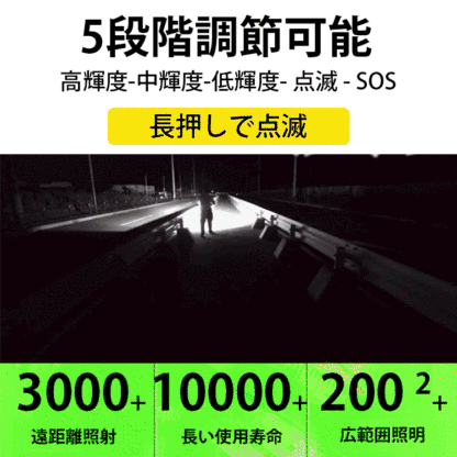 多機能ポータブル高輝度懐中電灯