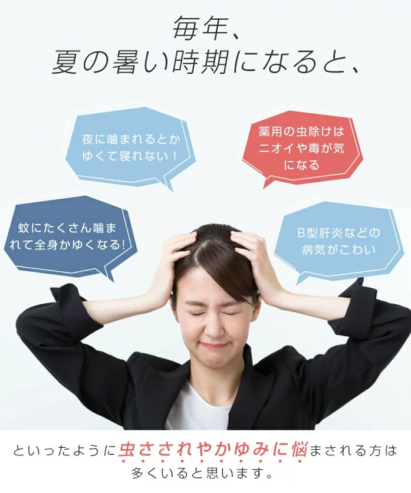 超低消費電力の蚊よけ機能説明