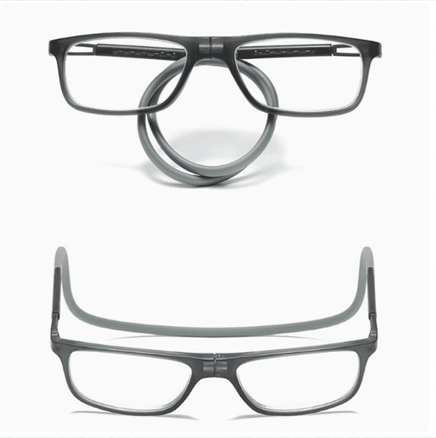 マグネット式首掛け老眼鏡