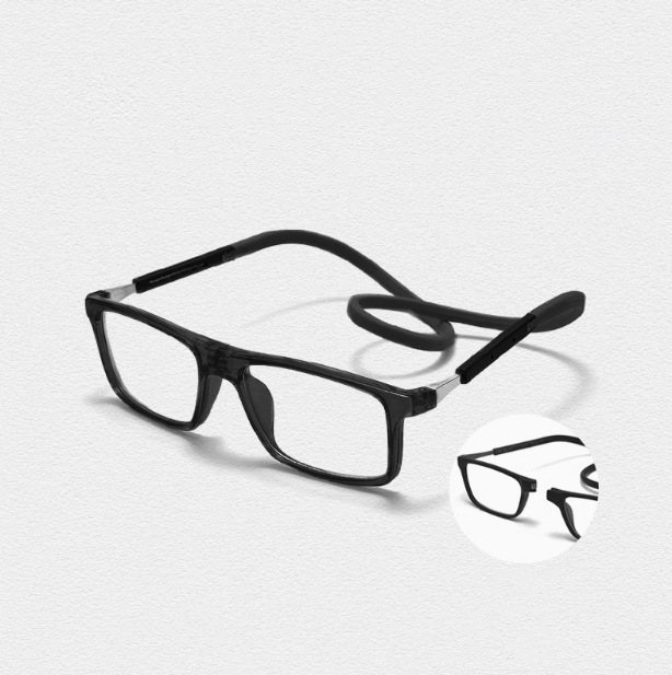 マグネット式首掛け老眼鏡