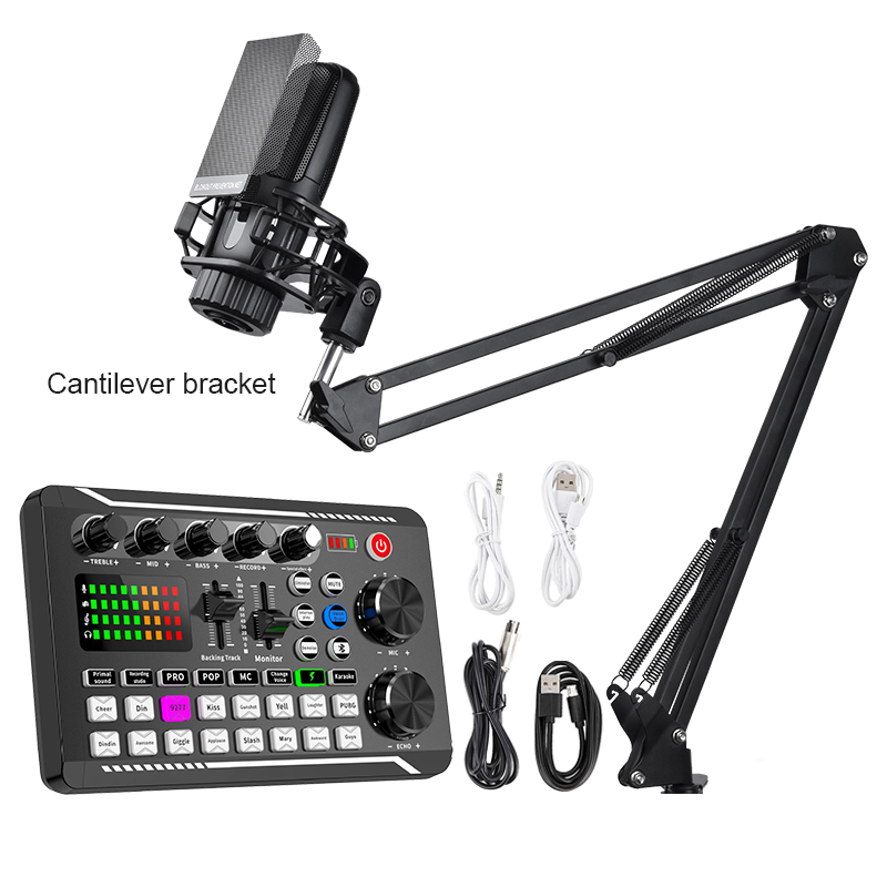 ZX85 PRO+F998 Professional Sound Card Complete Set Original Condenser Microphone Full Set Studio Sound Recording Dynamic Mic Guitar Audio Interface Mixer Streaming