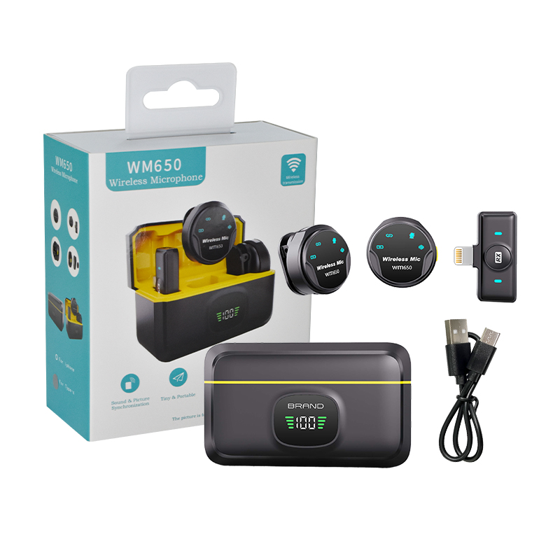 2 Pcs Wireless Lavalier Microphone for Phone/Pad/Android with Charging Case 8-Hour Clip on Lapel Microphone Wireless for Video Recording,Vlogging,YouTube,Interview, 3 Mode Denoise