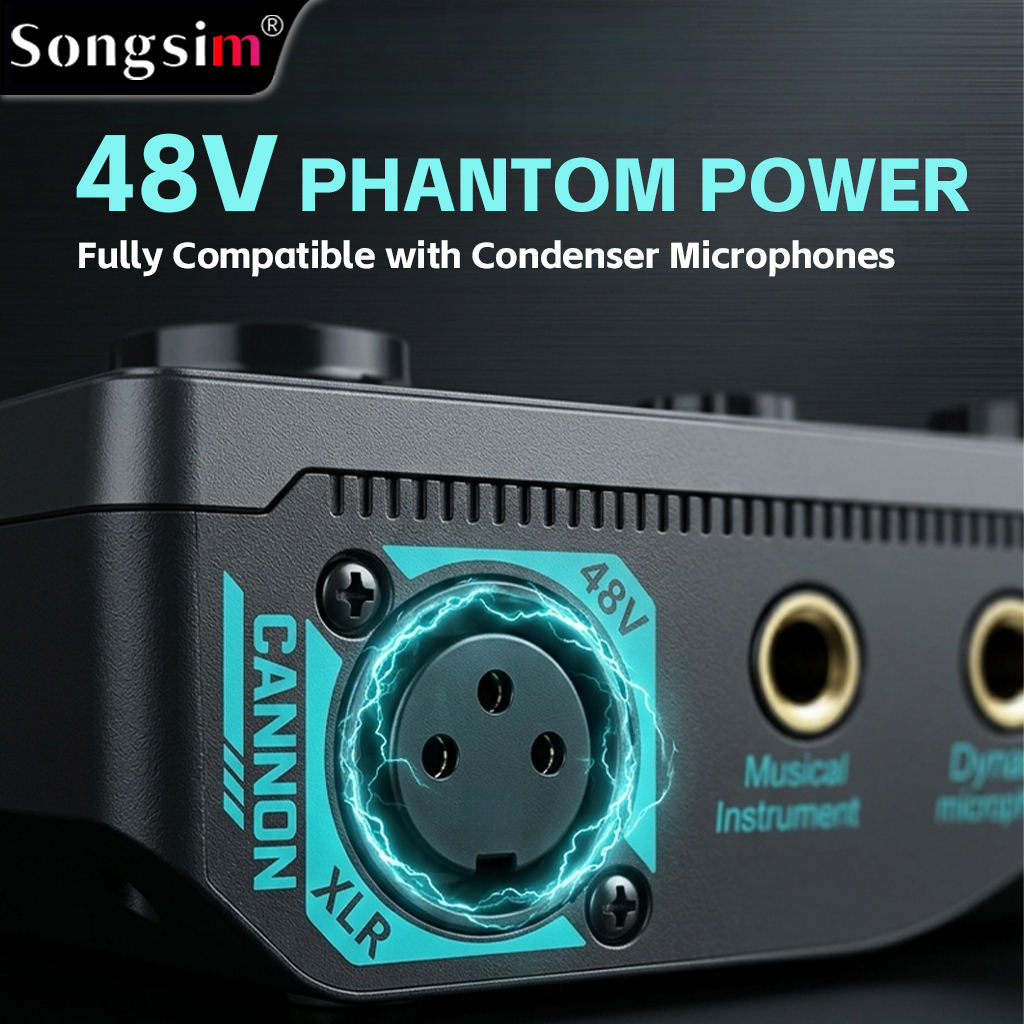 The SX91 live mixing console/audio interface features an XLR microphone input and supports lossless OTG transmission, EQ adjustment, volume faders, one-touch mute, and 48V phantom power, making it suitable for a wide range of scenarios such as podcasting,