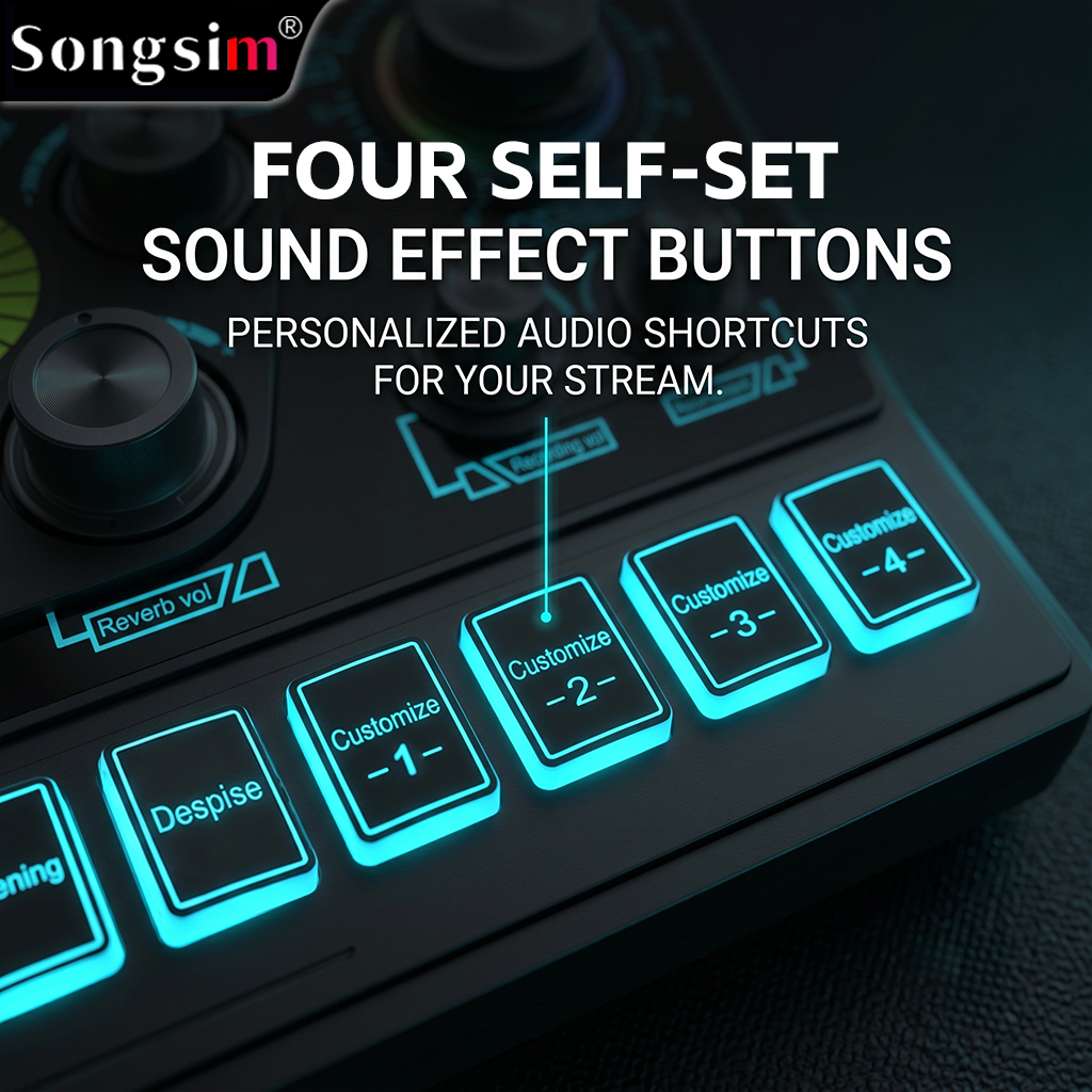 The SX91 live mixing console/audio interface features an XLR microphone input and supports lossless OTG transmission, EQ adjustment, volume faders, one-touch mute, and 48V phantom power, making it suitable for a wide range of scenarios such as podcasting,