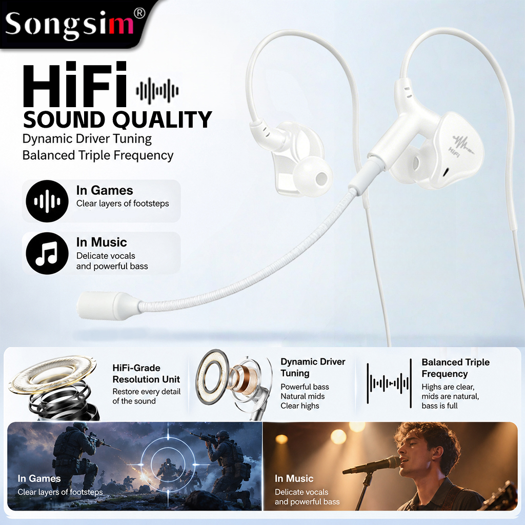 K8 Multifunctional Gaming Headset: Features professional 6D surround sound, detachable microphone, and multifunction controls. Supports scenario-based audio modes and reverb adjustment. Equipped with an intelligent noise-canceling microphone and designed 
