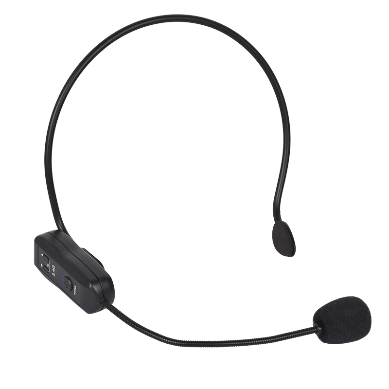 Wireless headset microphone, 2-in-1 headset and handheld design (detachable), 160-foot effective range.
