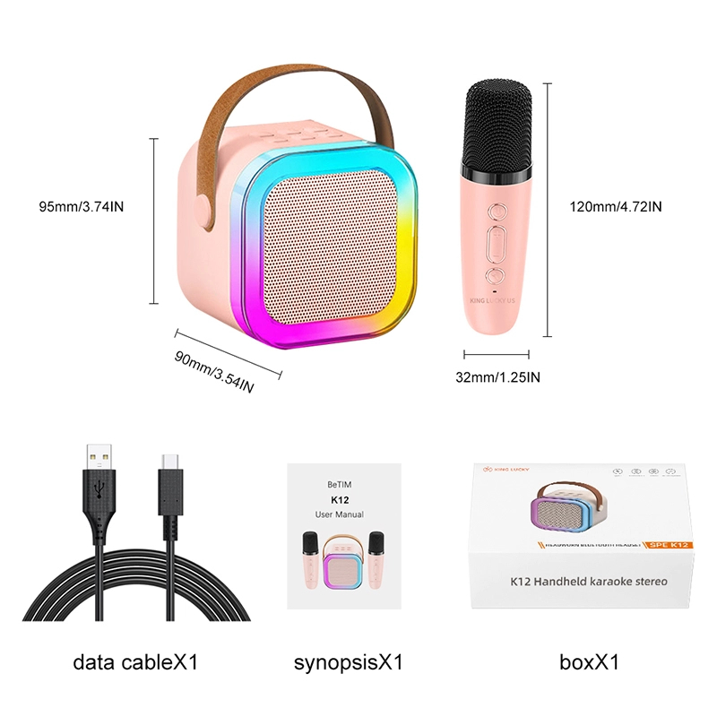 Kinglucky K12 Mini Karaoke Machine, mini karaoke machine with wireless microphones, best portable karaoke machine