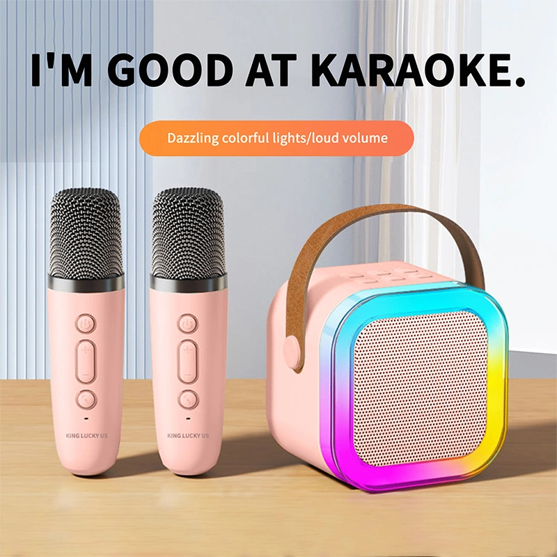 Kinglucky K12 Mini Karaoke Machine, mini karaoke machine with wireless microphones, best portable karaoke machine
