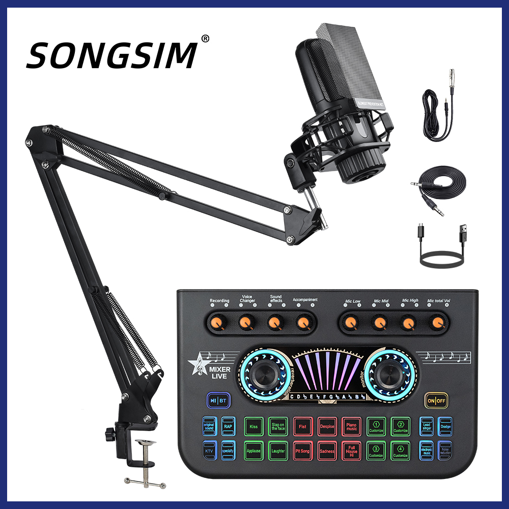 Podcast Equipment Bundle, ZX85 PRO Mic Kit with X3 Live Sound Card, Podcast Microphone Bundle with Studio Microphone, Recording Studio Equipment for Live Streaming, Broadcasting with Phone/PC/Laptop
