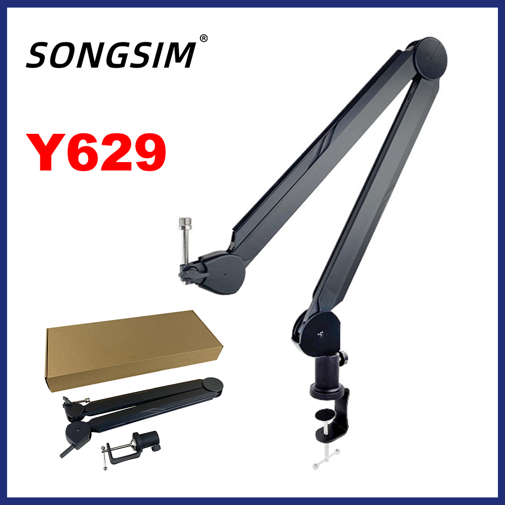 Mic Boom Arm Microphone Stand Cable Management Suspension Boom Scissor Mic Arm Stand Max Load 1.5kg