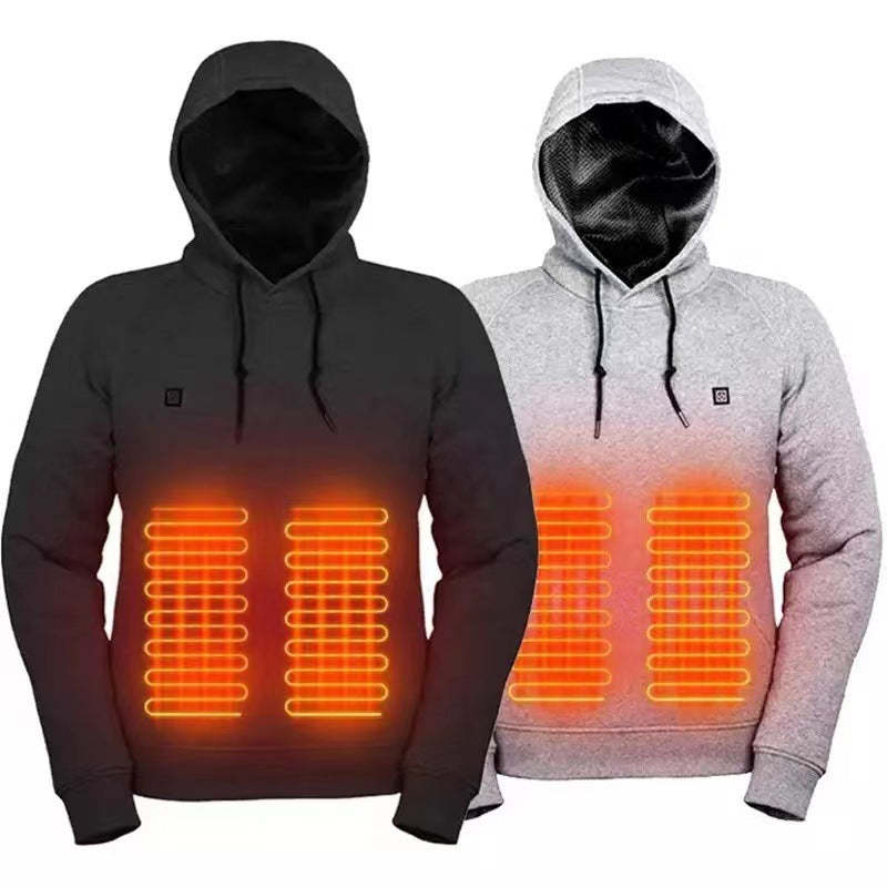 Heated Hoodie for Men Women Unisex Heating Sweatshirt Winter Gifts For Lover Friends	 - FaceSocksUSA