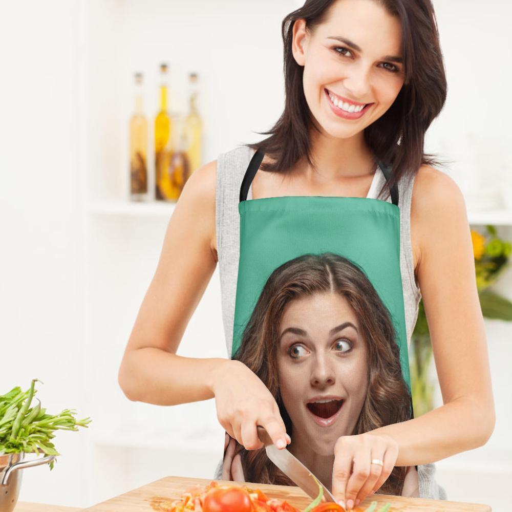 Custom Photo Face Apron Funny Kitchen Personalized Chef Gift-FaceSocksUSA