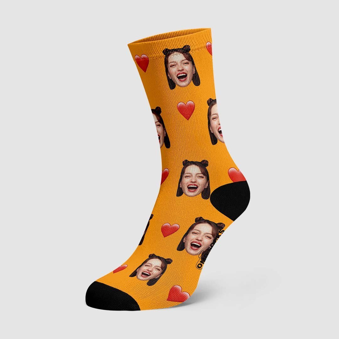 Custom Heart Socks-FaceSocksUSA