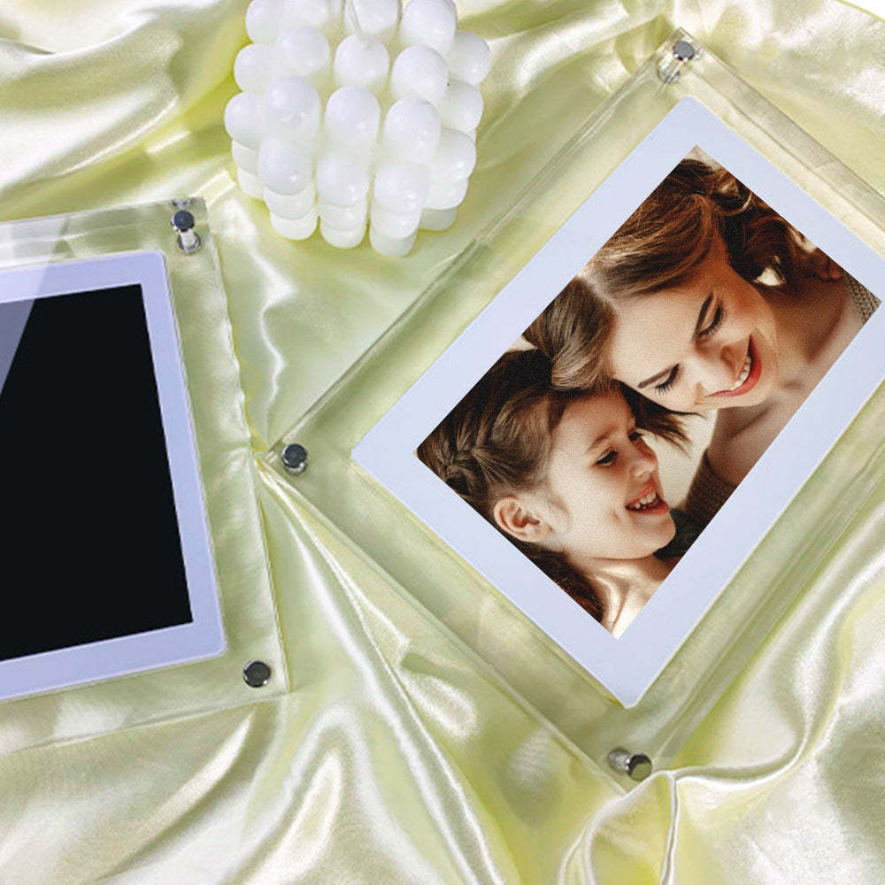 Digital Photo Frame Acrylic Transparent Video Player Gift Home Desktop Table Dynamic Electronic Photo Album - FaceSocksUSA