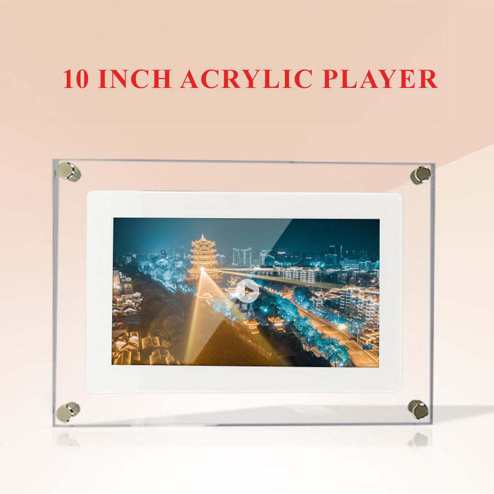 Digital Photo Frame Acrylic Transparent Video Player Gift Home Desktop Table Dynamic Electronic Photo Album - FaceSocksUSA