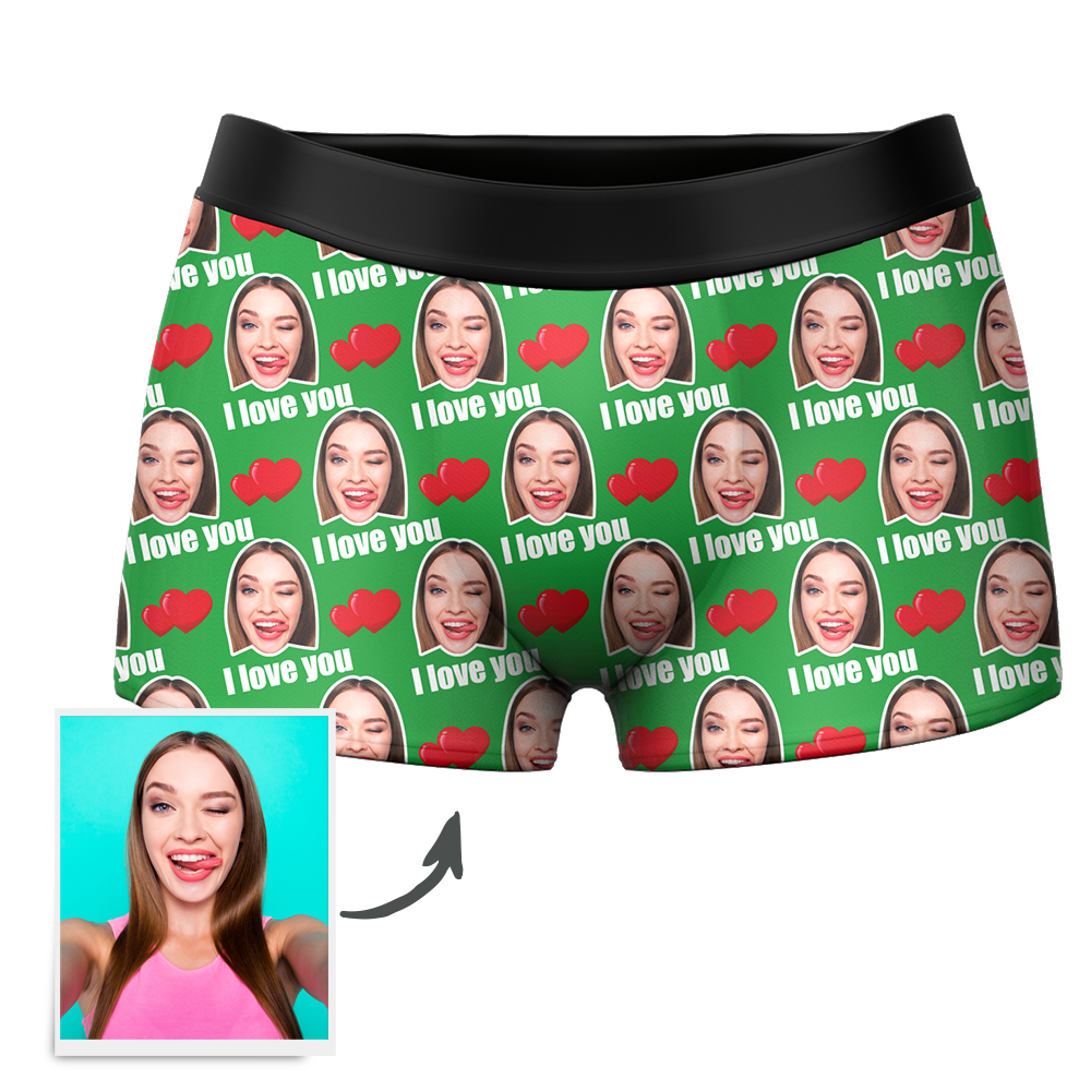 Custom Love Boxer Shorts-FaceSocksUSA