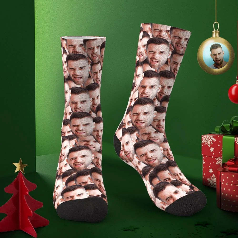 3D Preview Custom Face Mash Socks - FaceSocksUSA