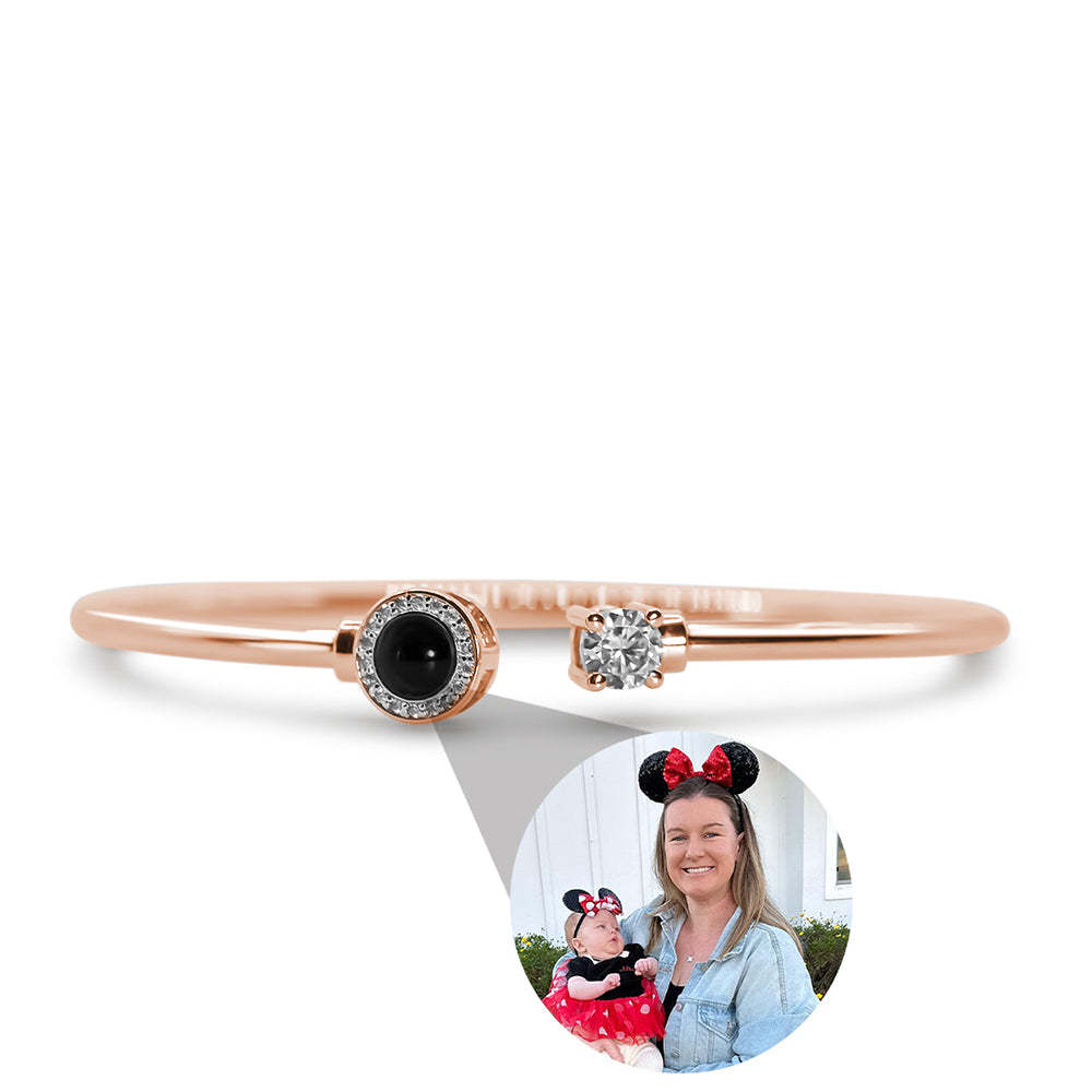 Custom Photo Projection Bracelet Special Gift for Her	 - FaceSocksUSA