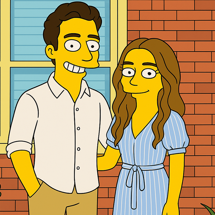 Personalized Wooden Cartoon Style Photo Keychain Customized Date Gift for Couple