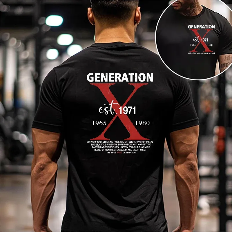 Gen X Raised On Hose Water &Neglect Custom EST Printing T-shirt/Crewneck/Hoodie
