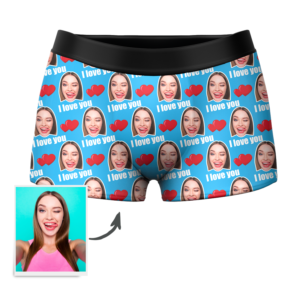 Custom Love Boxer Shorts-FaceSocksUSA
