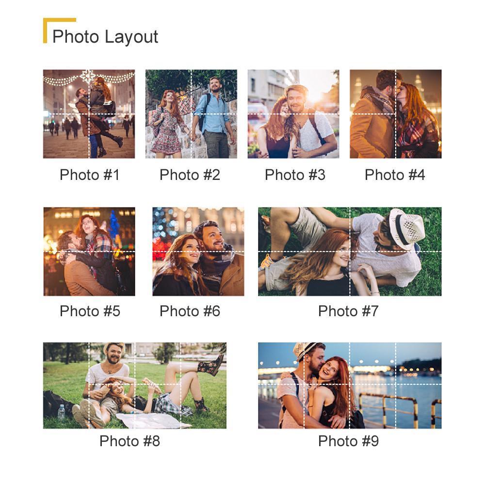 Custom Photo Rubic's Cube Personalized Infinity Photo Cube Folding Couple Photo Cube - FaceSocksUSA