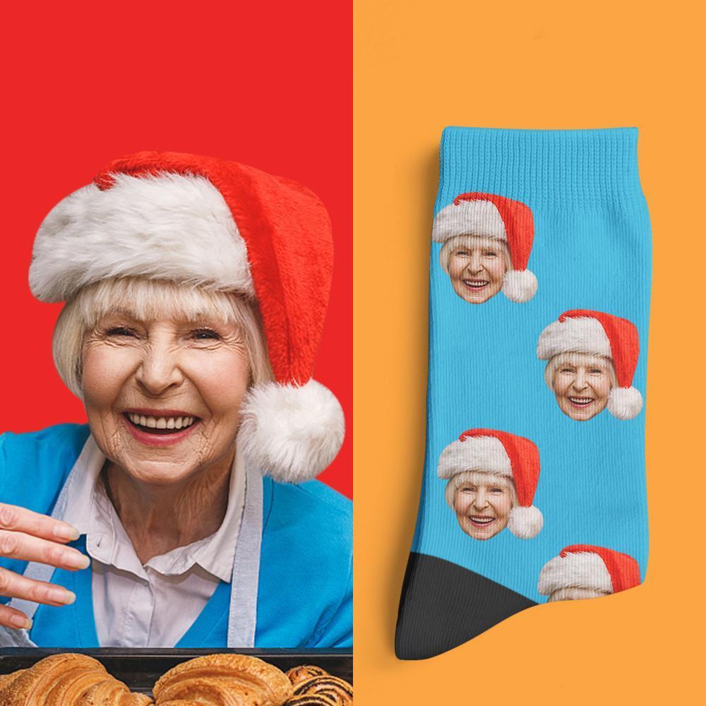 Custom Face Socks 3D Preview Christmas Gift-FaceSocksUSA