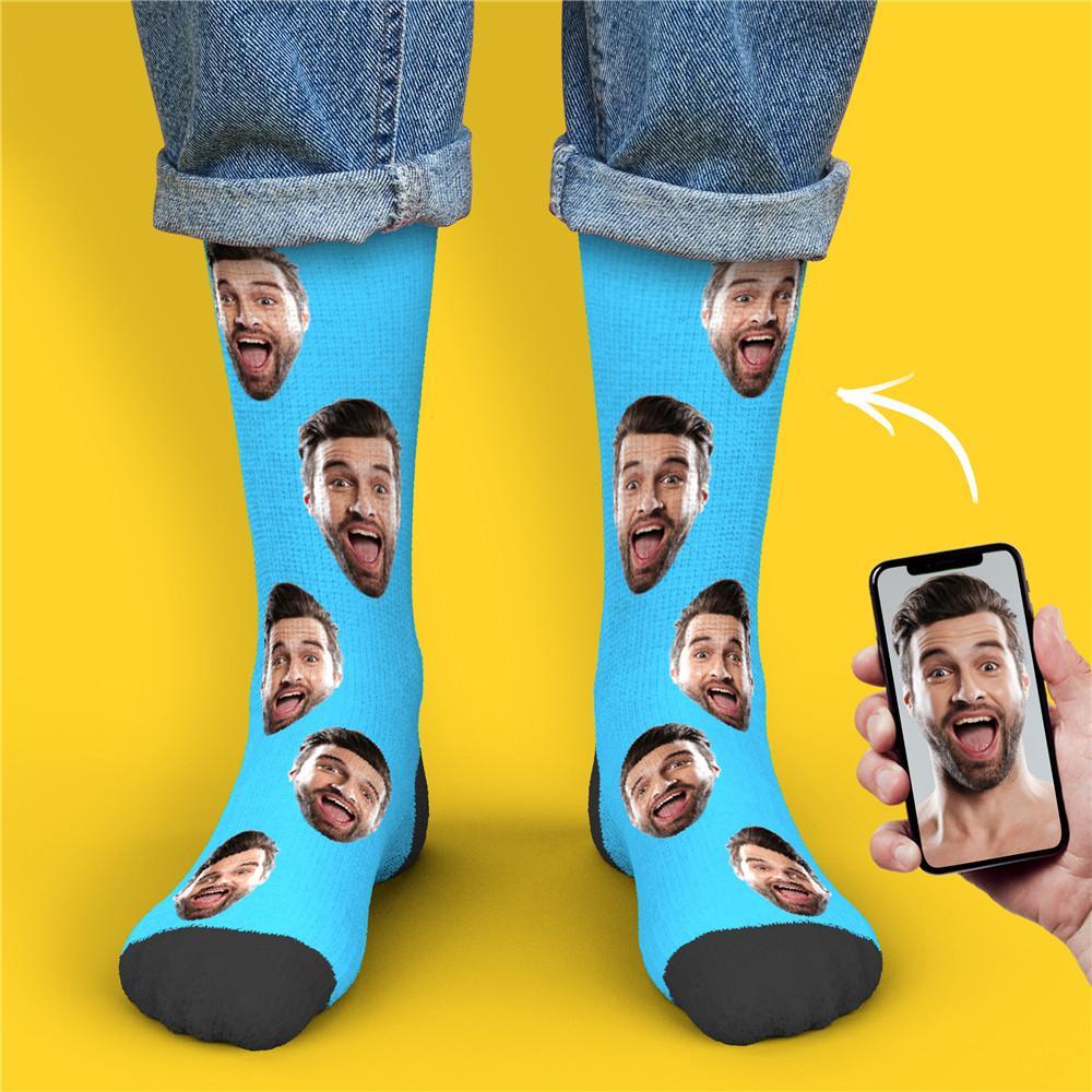 Custom Face Socks With Text -Put Any Face on Socks