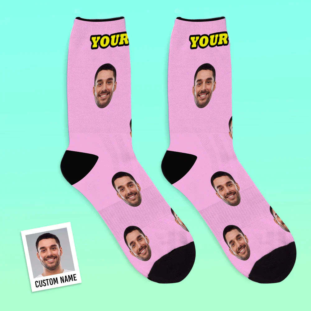 Custom Face Socks With Your Text