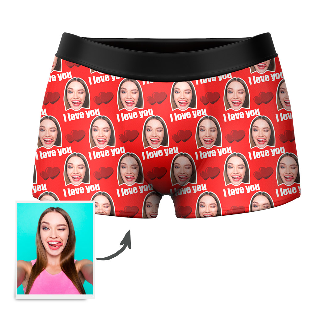 Custom Love Boxer Shorts-FaceSocksUSA