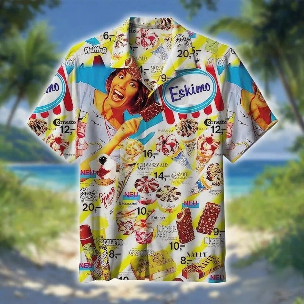 Oh, Those Old Summers, Those Old Ice Creams Hawaiian Shirt Summer, Ice Cream Men's Hawaiian Shirt, Ice Cream Beach, Beach Shirt