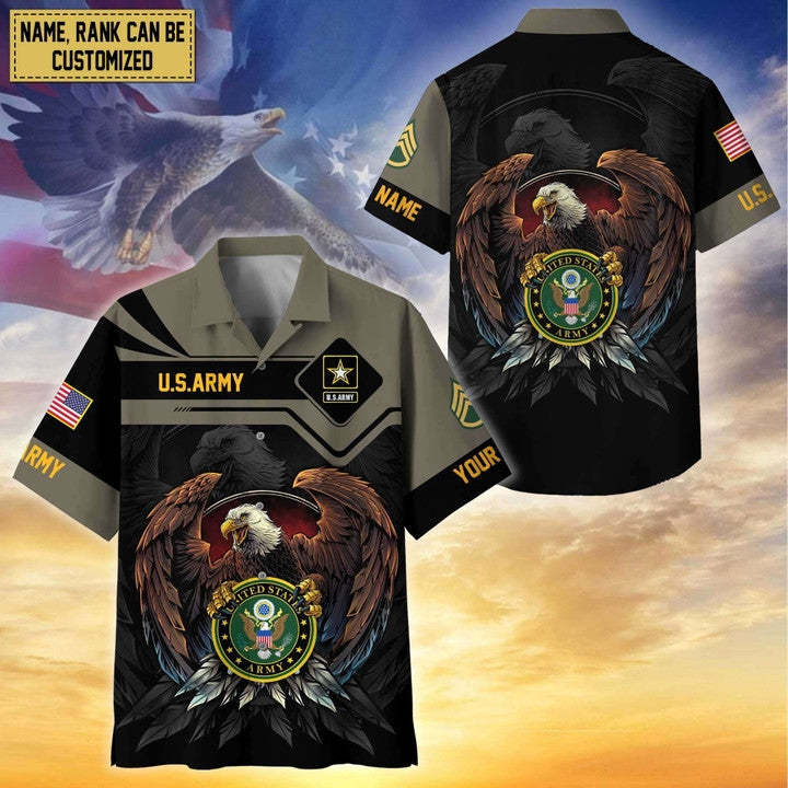 Premium Personalized Proudly Served Veterans Hawaiian Shirt - FaceSocksUSA