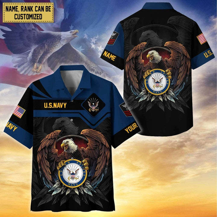 Premium Personalized Proudly Served Veterans Hawaiian Shirt - FaceSocksUSA
