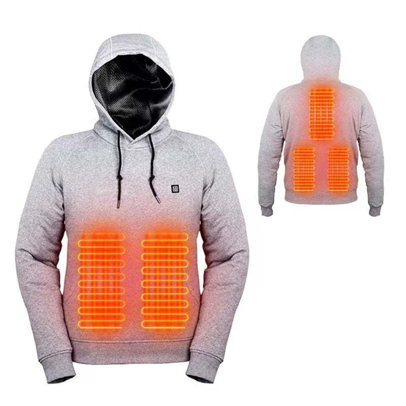 Heated Hoodie for Men Women Unisex Heating Sweatshirt Winter Gifts For Lover Friends	 - FaceSocksUSA