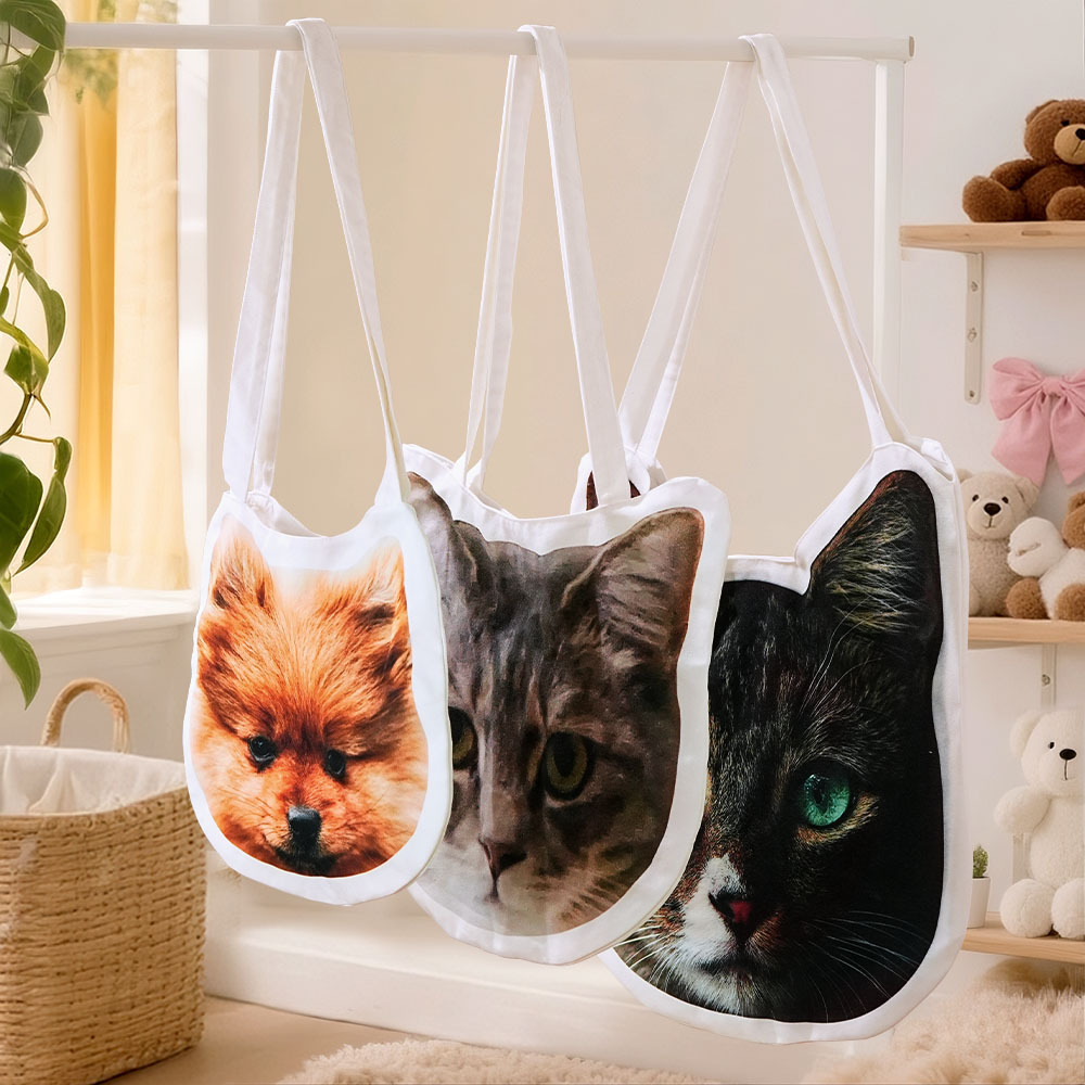 Custom Pet Face Tote Bag