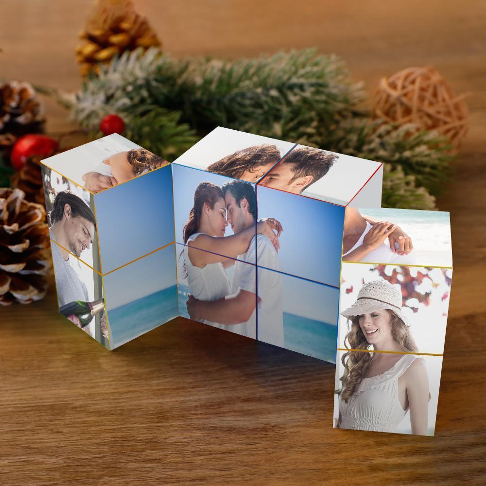 Custom Photo Rubic's Cube Personalized Infinity Photo Cube Folding Couple Photo Cube - FaceSocksUSA