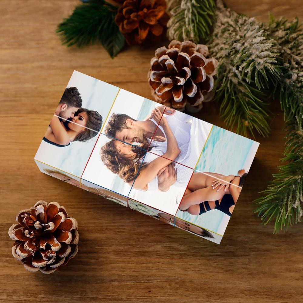Custom Photo Rubic's Cube Personalized Infinity Photo Cube Folding Couple Photo Cube - FaceSocksUSA