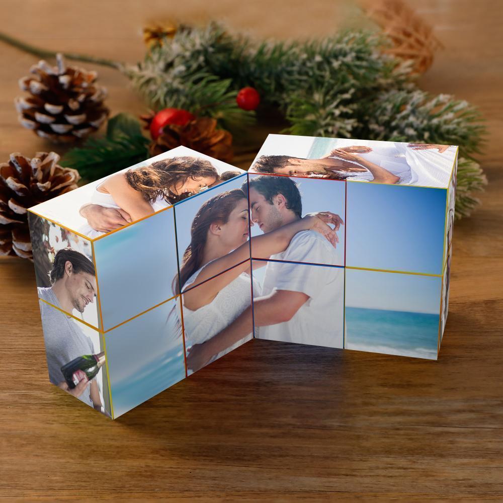 Custom Photo Rubic's Cube Personalized Infinity Photo Cube Folding Couple Photo Cube - FaceSocksUSA