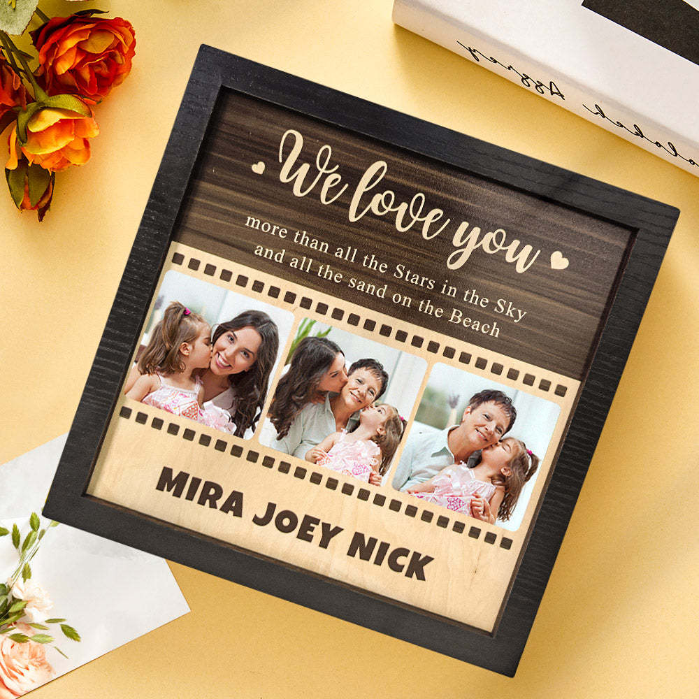 Custom Photo Wooden Ornament Film Photo Plaque Unique Gift for Mom - FaceSocksUsa