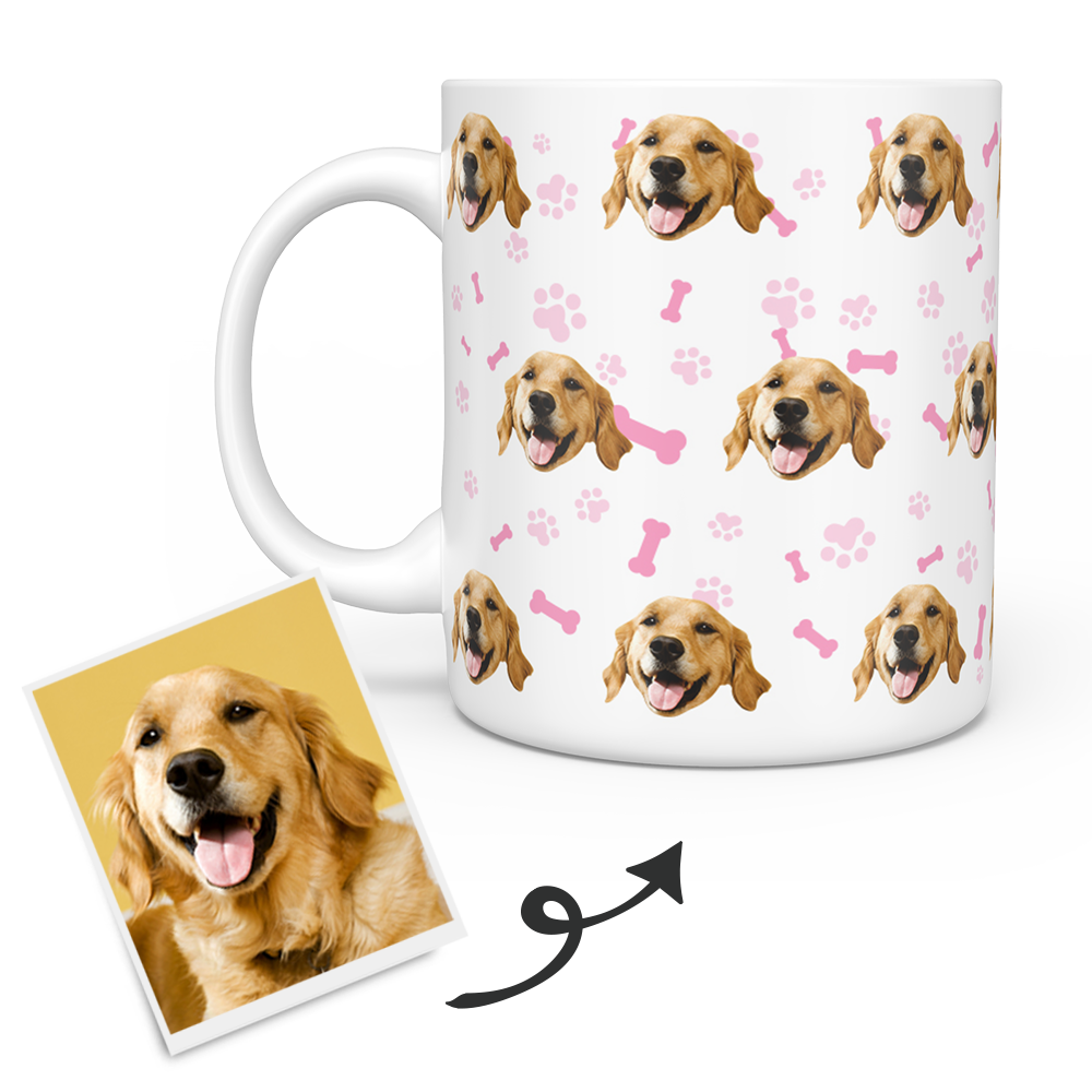Personalized Mug With Dog Photo - Pet Photo Mugs - Personalized Dog Mugs-FaceSocksUSA