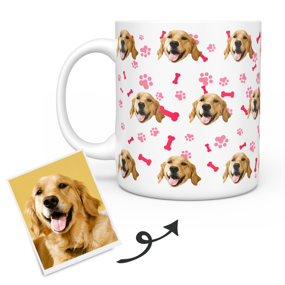 Personalized Mug With Dog Photo - Pet Photo Mugs - Personalized Dog Mugs-FaceSocksUSA