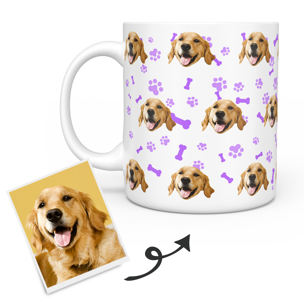 Personalized Mug With Dog Photo - Pet Photo Mugs - Personalized Dog Mugs-FaceSocksUSA
