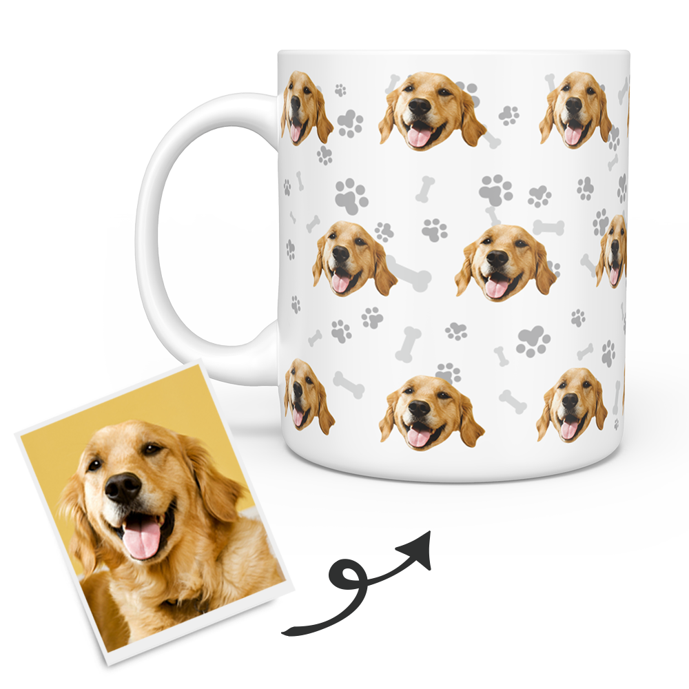 Personalized Mug With Dog Photo - Pet Photo Mugs - Personalized Dog Mugs-FaceSocksUSA