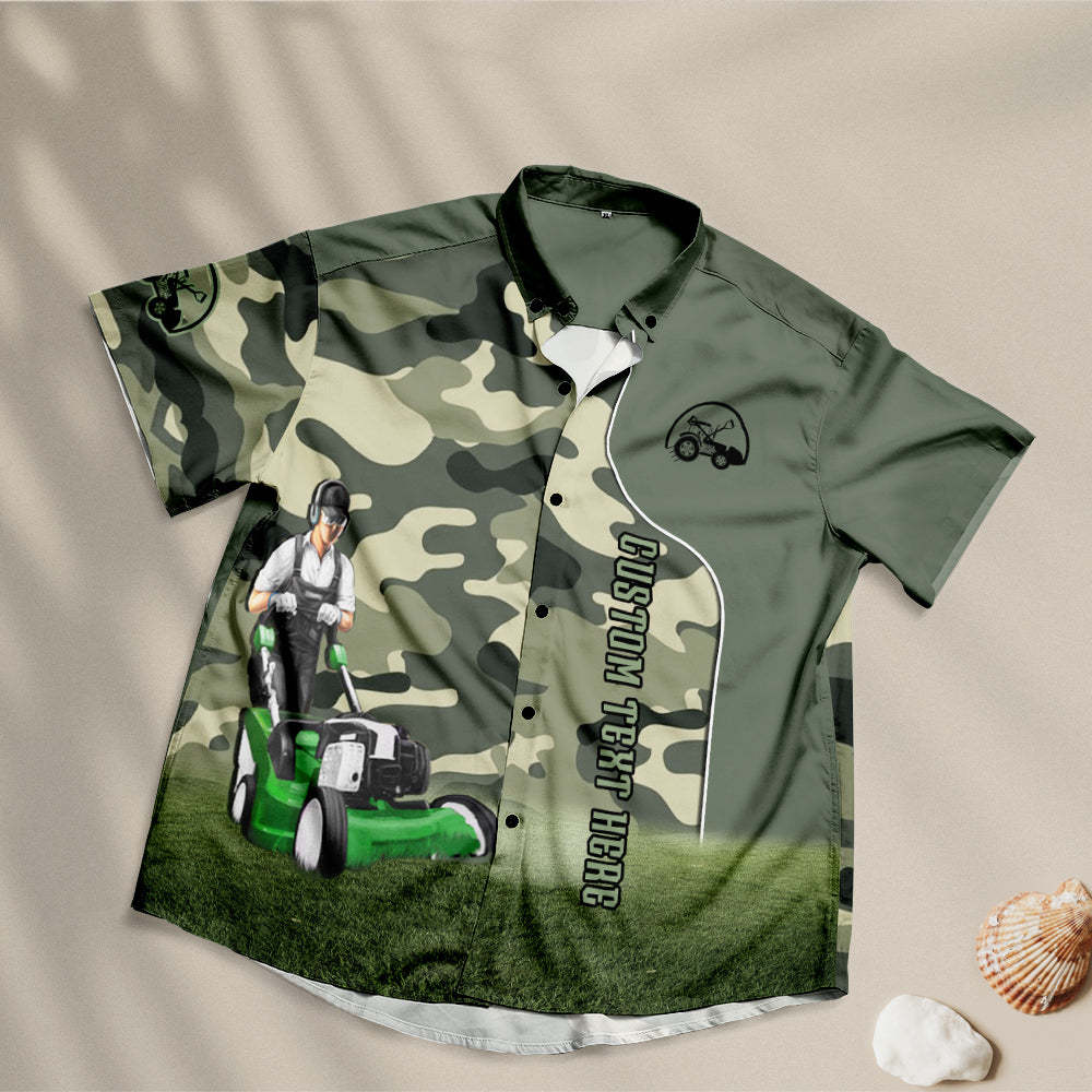 Custom Men Hawaiian Shirts Personalized Perfect Hawaiian Shirts For Landscaper - FaceSocksUSA