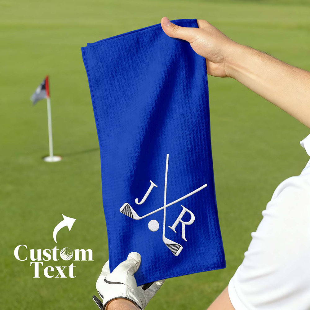 Embroidered Golf Towel, Personalized Golf Towel, Monogrammed Golf Towel, Custom Golf Towel, Personalized Golf Gift for Dad, Groomsmen