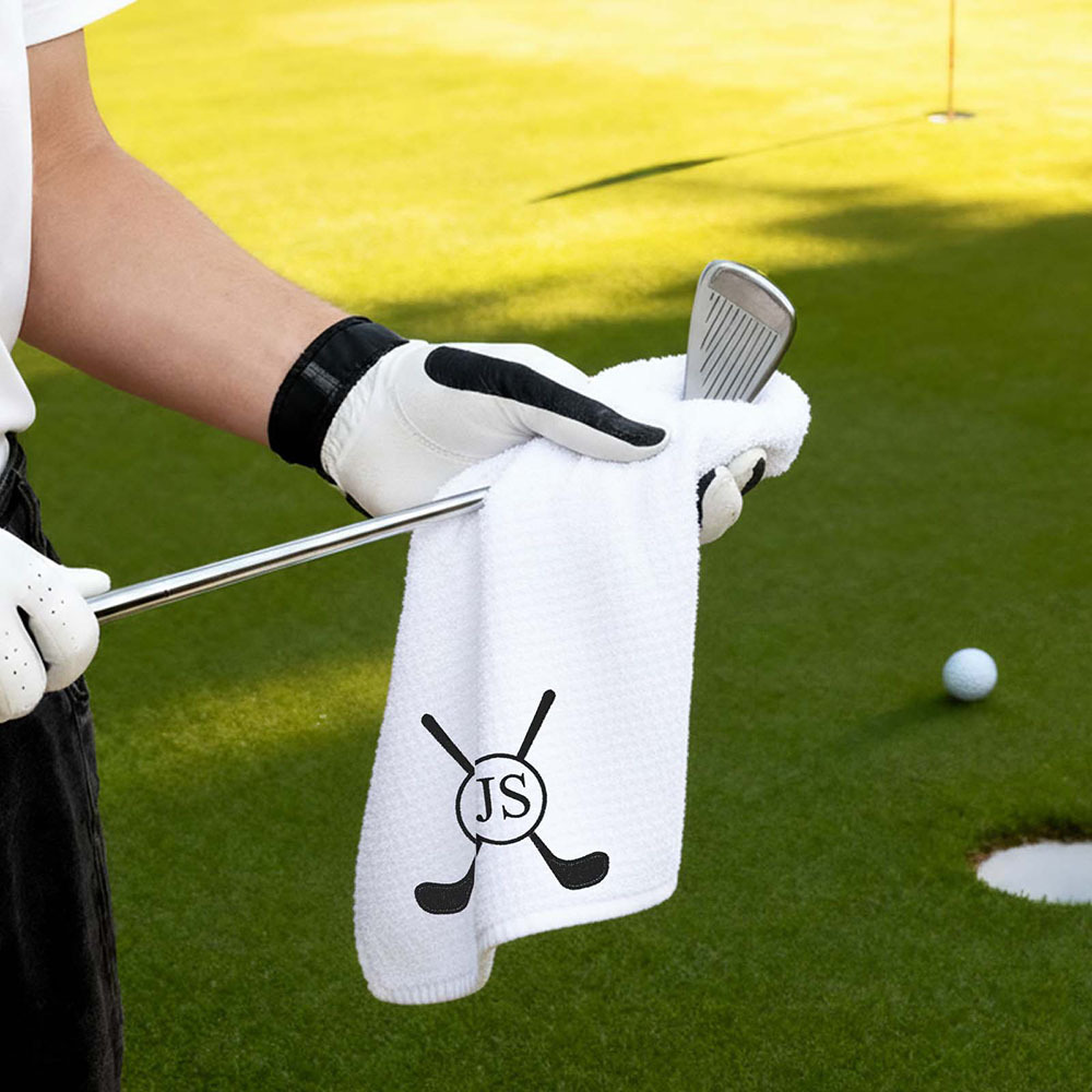 Embroidered Golf Towel, Personalized Golf Towel, Monogrammed Golf Towel, Custom Golf Towel, Personalized Golf Gift for Dad, Groomsmen
