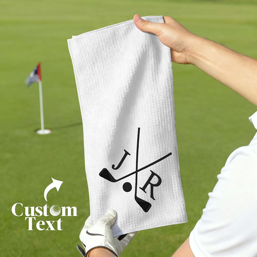 Embroidered Golf Towel, Personalized Golf Towel, Monogrammed Golf Towel, Custom Golf Towel, Personalized Golf Gift for Dad, Groomsmen
