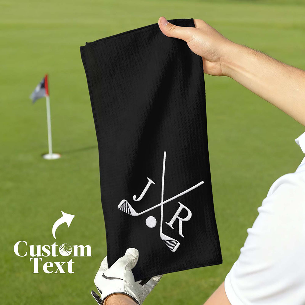 Embroidered Golf Towel, Personalized Golf Towel, Monogrammed Golf Towel, Custom Golf Towel, Personalized Golf Gift for Dad, Groomsmen